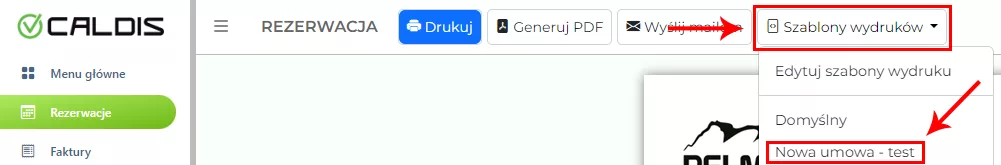 Opcje przy podglądzie dokumentu